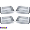 4 Pack - 2 1/2" Deep Stainless Steel Chafing Dish Chafer Half Pan 12x10"x2 1/2"