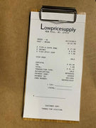 10 Pack - 8"x4" Beige Natural Wood Menu Holders/Check Presenters with Clip Sleek