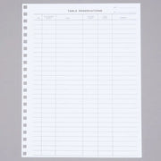 Menu Solutions R020 Reservation Book Replacement Sheets - 50/Pack