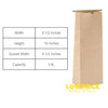 Pack of 100 Solid 5 Lb Kraft Tin Tie Coffee Bags 6-1/2X4X18" For Food Packaging