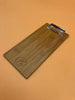 10 Pack - 8"x4" Beige Natural Wood Menu Holders/Check Presenters with Clip Sleek