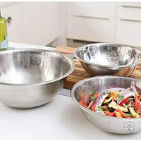 3PACK - ASSORTED Stainless Steel Restaurant Mixing Bowl Heavy Duty Commercial