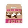 6 Pack Cardboard Wine Bottle Carrier - 10/Pack