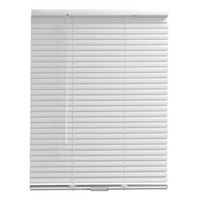 58.5" x 48" White 1" Mini Vinyl Cordless Window Blind Actual Size: 58" x 48"