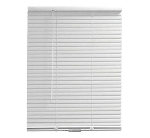 58.5" x 48" White 1" Mini Vinyl Cordless Window Blind Actual Size: 58" x 48"