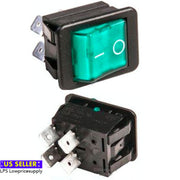 Rocker Switch, Illuminated, On-Off, Green, Panel