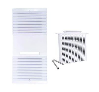 CA90 Ductless Fan Louver and Filter with Screws, White